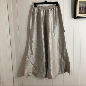 MSquare by neetu malik Metallic Silver Wide Leg Pants One Size Fits Most